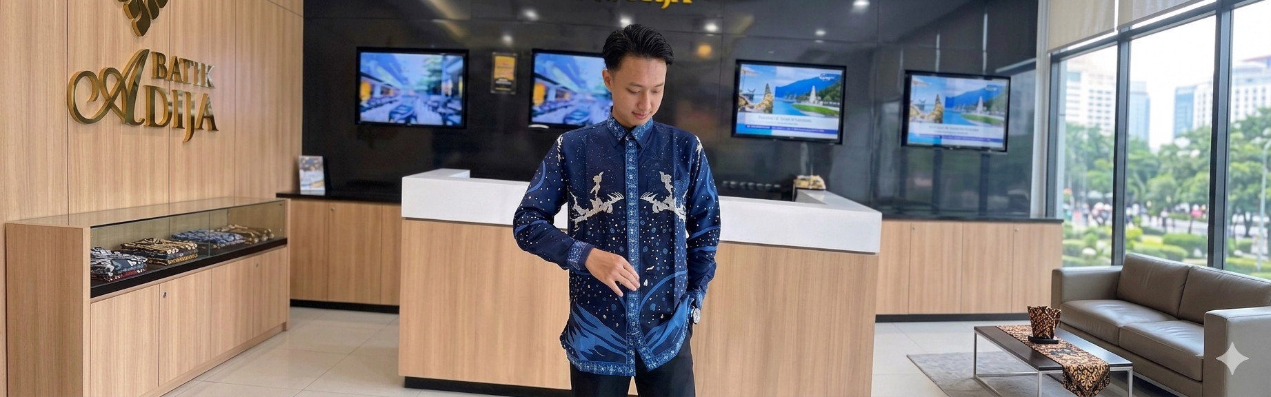 Kemeja Cipratan Biru